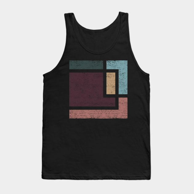 Abstract Geometry with Earth Tones Tank Top by ddtk